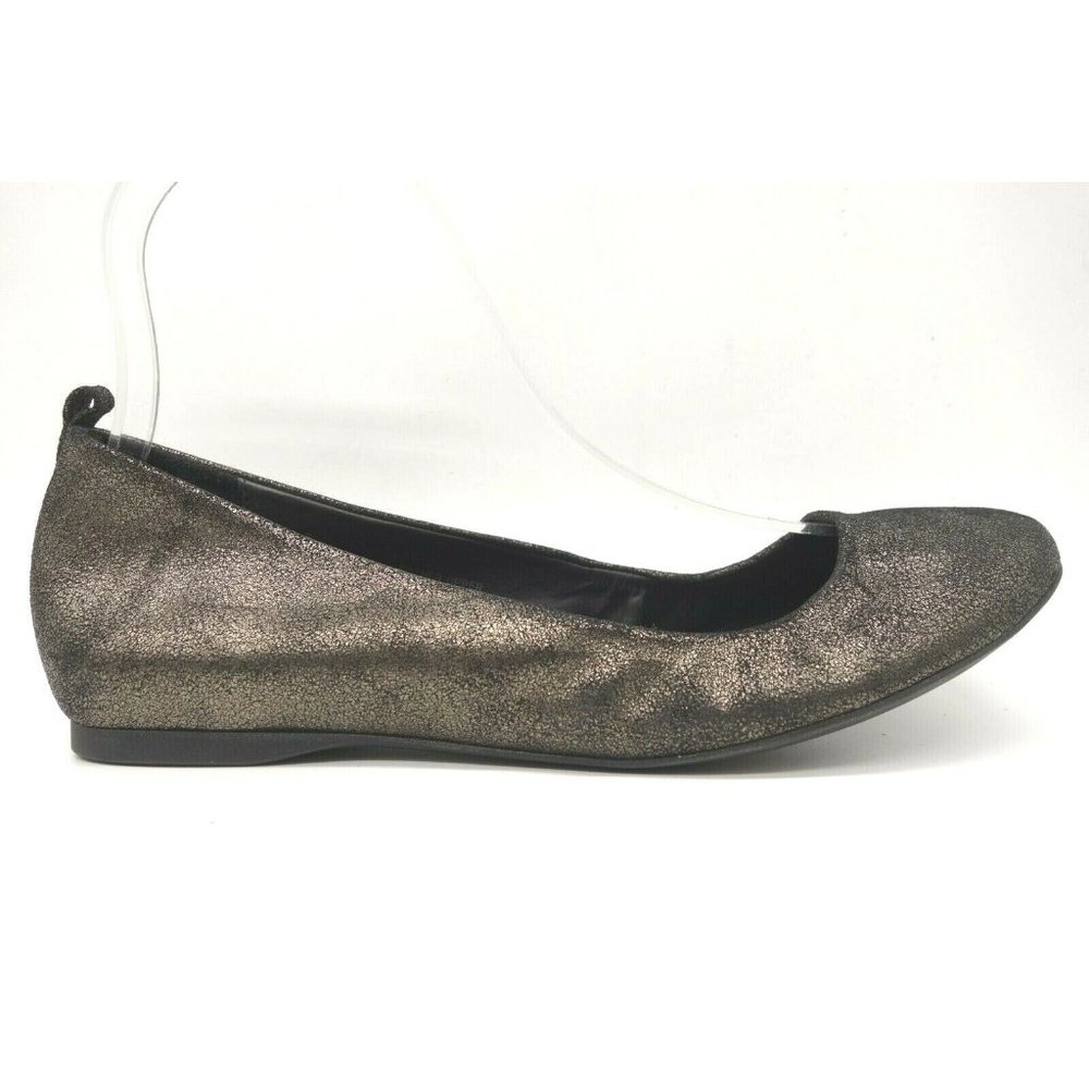 J Crew Gold Black Metallic Casual Slip On Flats Shoes Women's 6
